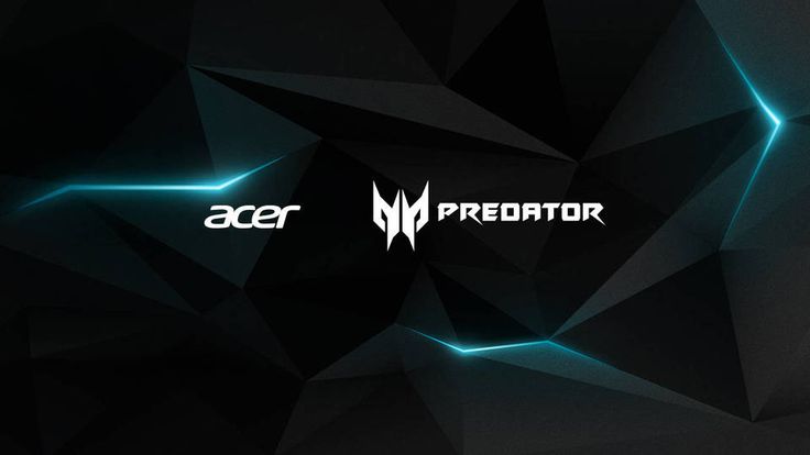 the predator logo on a black background with blue lines and white letters that spell out predator