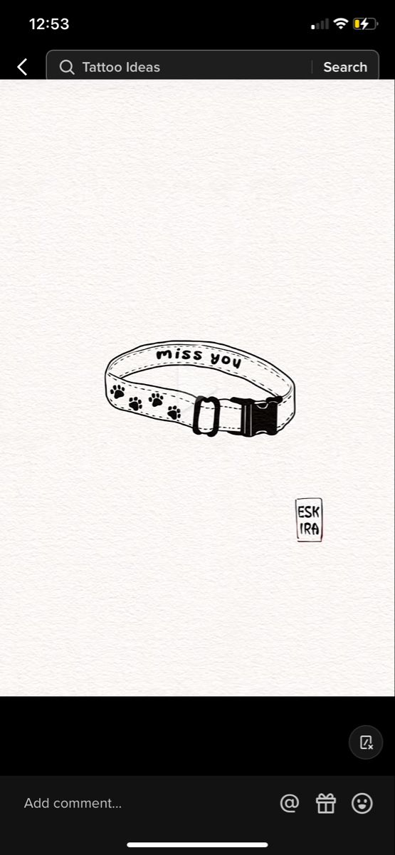 a black and white drawing of a ring with the words miss you on it