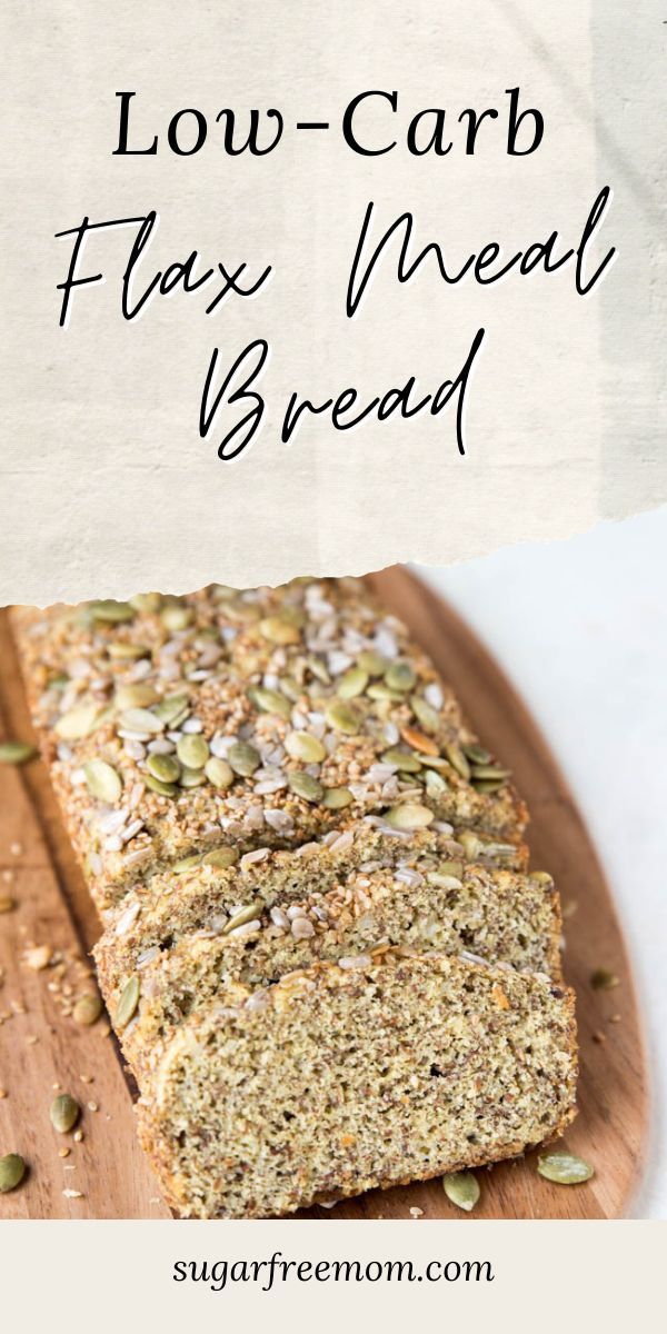 a loaf of low carb fix bread on a cutting board with the title above it