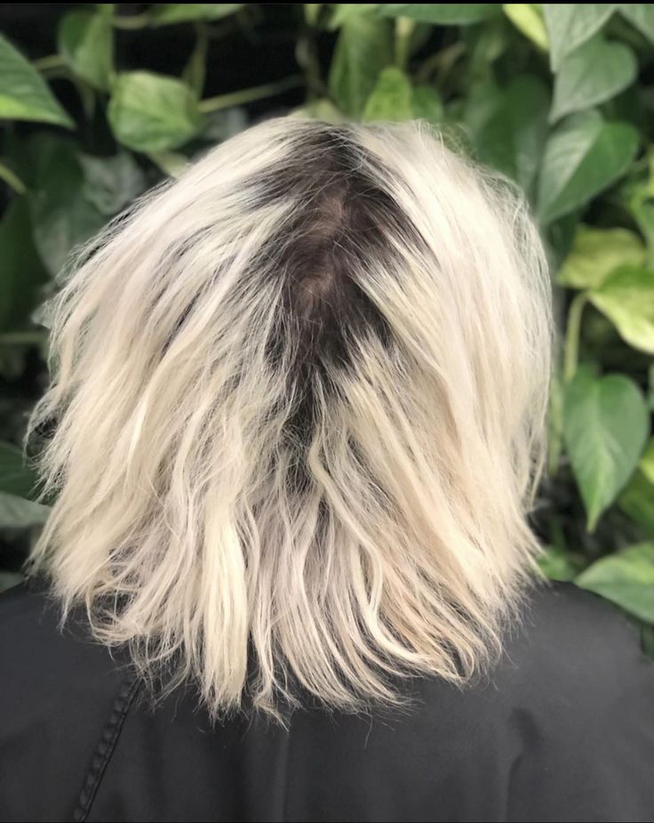 Bleach With Shadow Root, White Hair Dark Roots, Bleach Blonde Hair With Dark Roots, Blonde Hair With Black Roots, Bleached Hair Dark Roots, Dark Roots To Blonde, Dead Grandma, Bleached Hair With Dark Roots, Black Roots Blonde Hair