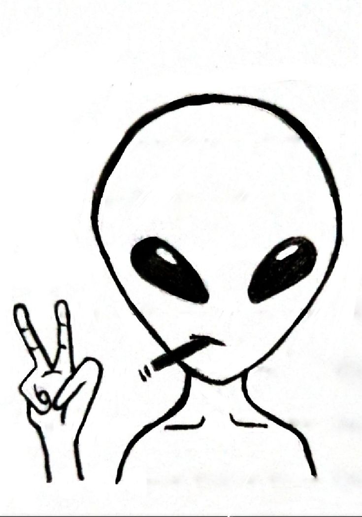 #alien #tattoo #drawing Paul The Alien Drawing, Alien Sketch Simple, Cartoon Alien Tattoo, How To Draw A Alien, Simple Alien Drawings, Alien Doodle Simple, Cool Alien Designs, Alien Tattoo Stencil, Alien Painting Ideas