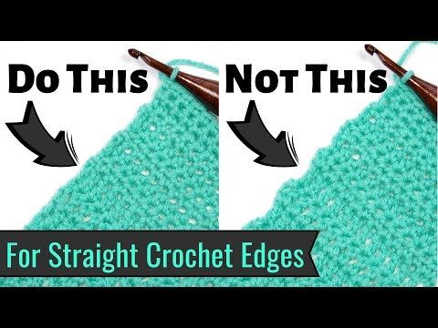 two crochet stitches with the words do this not this for straight crochet edges