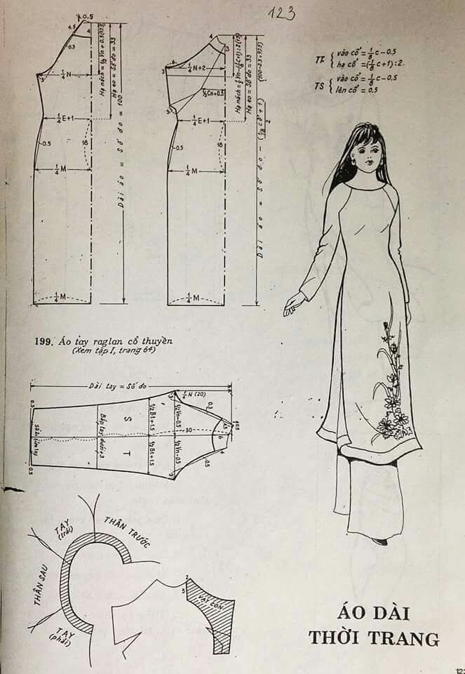 an old book with instructions on how to sew the top and bottom part of a dress