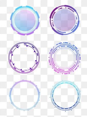 four different colored circles on a white background, circle, colorful, circular png and psd