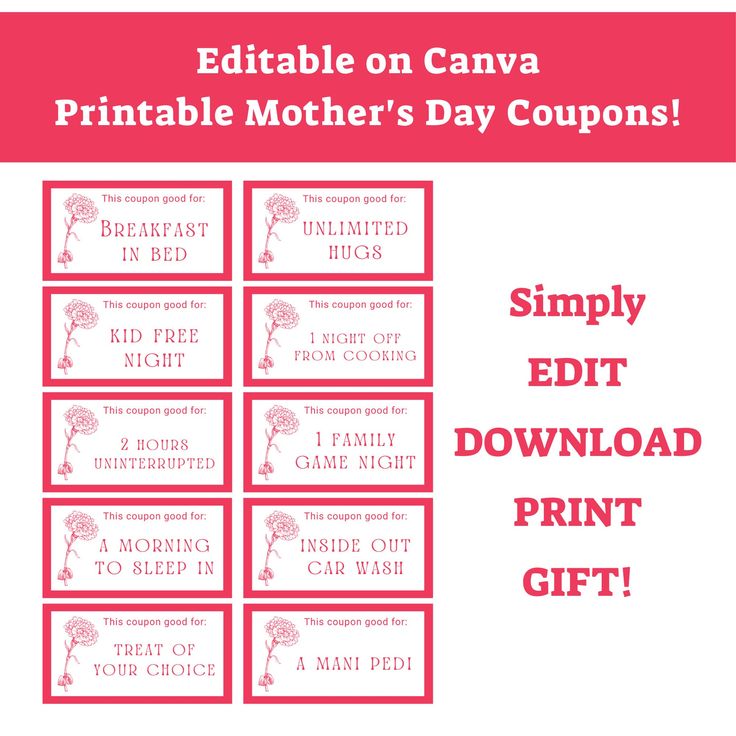 printable mother's day coupons