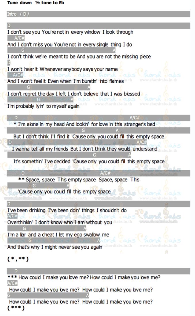 Empty Space James Arthur Empty Spaces Lyrics James