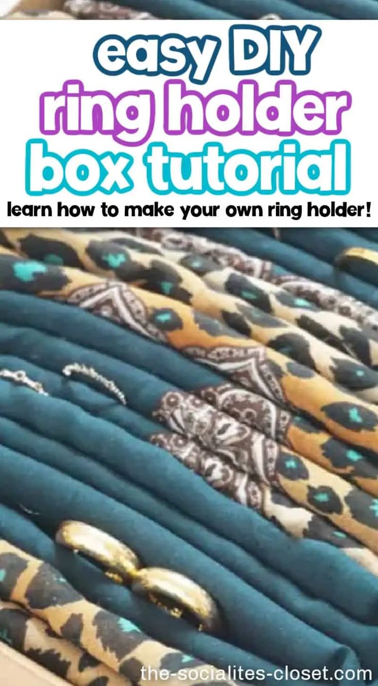 an easy diy ring holder box with instructions to make your own ring holder for jewelry