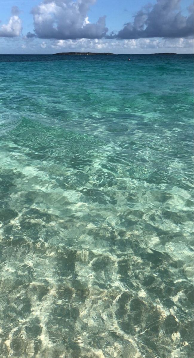 the water is crystal clear and blue