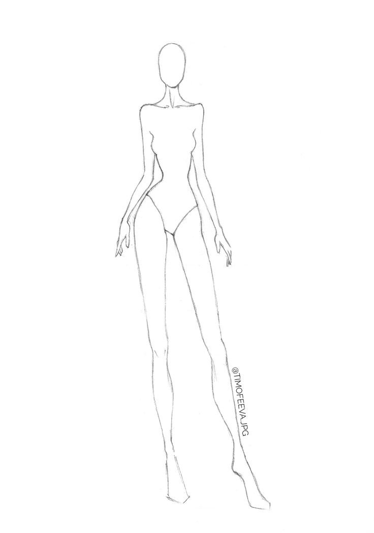 a drawing of a woman's body and legs