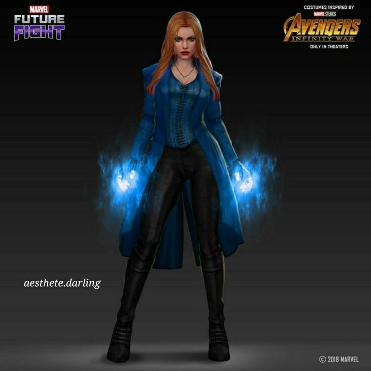 an animated character from the avengers movie, as she appears to be dressed in black