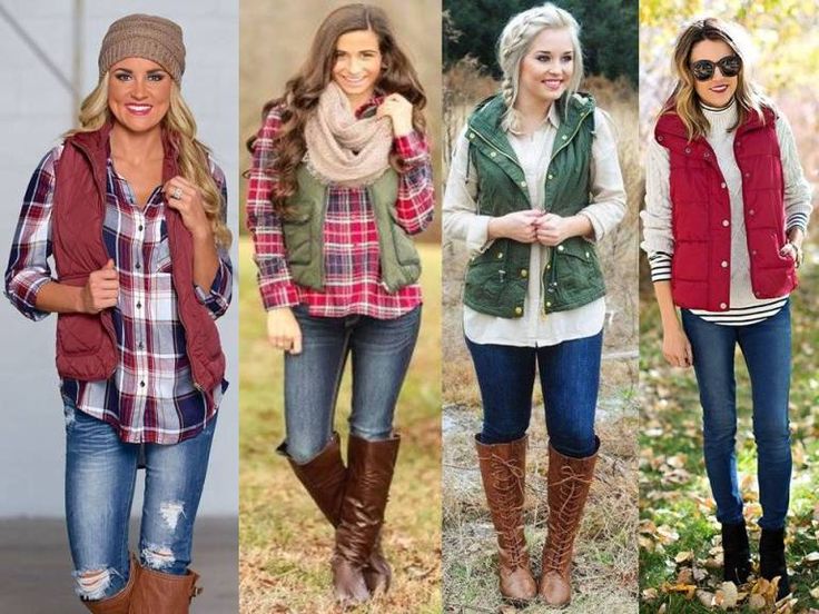 puffy vest with checked shirts, How to wear  puffer vests http://www.justtrendygirls.com/how-to-wear-puffer-vests/ Vest Street Style, Long Sleeveless Vest, Puffer Vest Outfit, Checked Shirts, Puffer Vests, Vest Outfit, Stylish Summer Outfits, Puffy Vest, Good Year