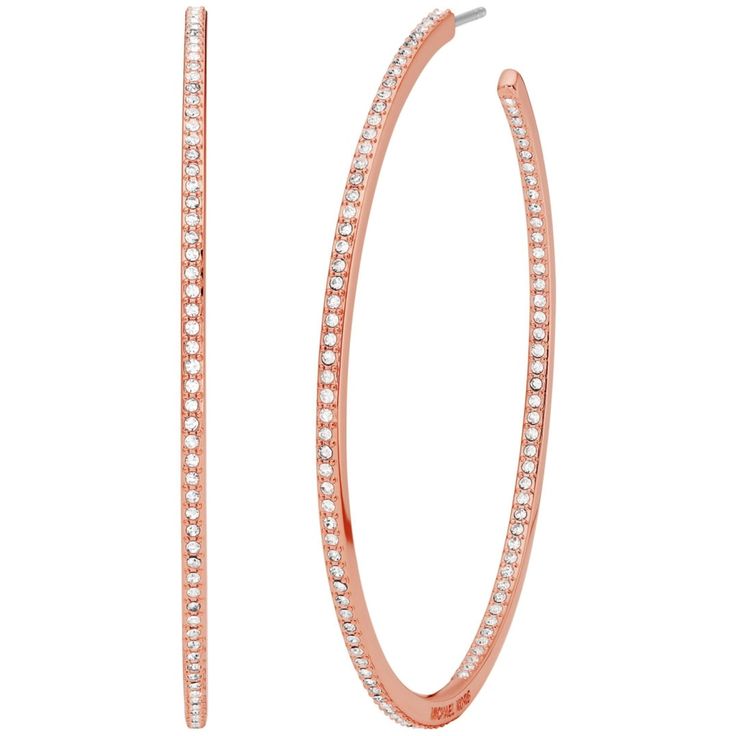 in stock Pave Hoop Earrings, Inside And Outside, Inside Outside, Fashion Jewelry Earrings, Online Earrings, Rose Gold Plates, Fashion Watches, Silver Color, Muse