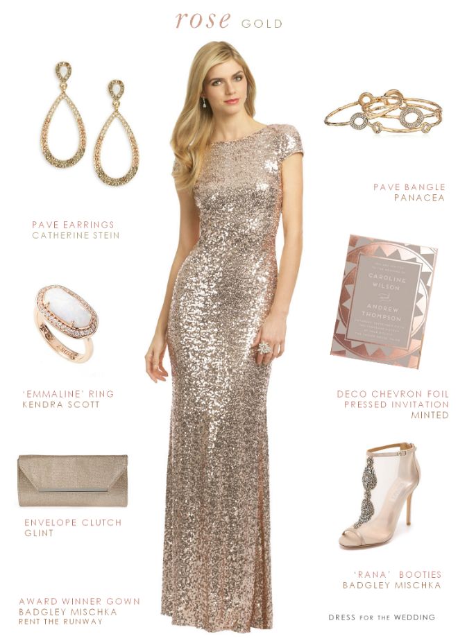 Fall Wedding Color Inspiration | Dress for the Wedding Sequin Dress Rose Gold, Rose Gold Sequin Bridesmaid Dress, Gold Sequin Bridesmaid Dress, Rose Gold Bridesmaid Dress, Neon Prom Dresses, Rose Gold Sequin Dress, Sparkly Prom Dress, Rose Gold Dress, Sequin Bridesmaid