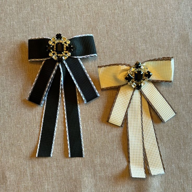 These Are Completely Brand New And Without Flaw! Can Be Bought Separately Or As A Set. You Have The Option Of Using This As A Pin Or Brooch Or Clipping It Onto Clothes. If You Decide To Buy Both, I Will Make It 2 For $20 I Will Make It, Shirt Collar, Brooches, Make It, White Black, White And Black, Women Jewelry, Black And White, Collar