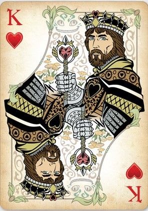 the king and queen of hearts playing cards