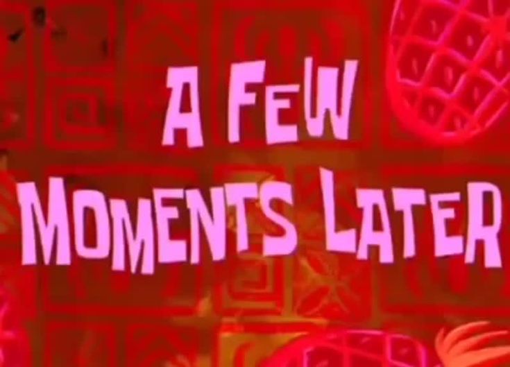 a red neon sign that says a few moments later