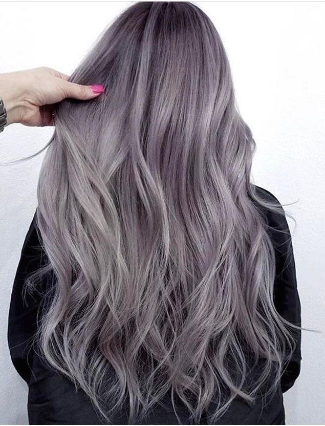 Purple And Green Hair, Root Melt, New Hair Look, Cute Hair Colors, Silver Grey Hair, Beautiful Hair Color, Hair Color Techniques, Hair Color Purple, Grey Hair Color