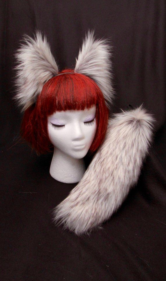 Arctic Fox Wolf Ears and Tail/13 SET White-grey | Etsy | Wolf ears and