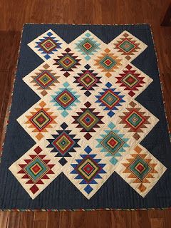 a multicolored rug on the floor