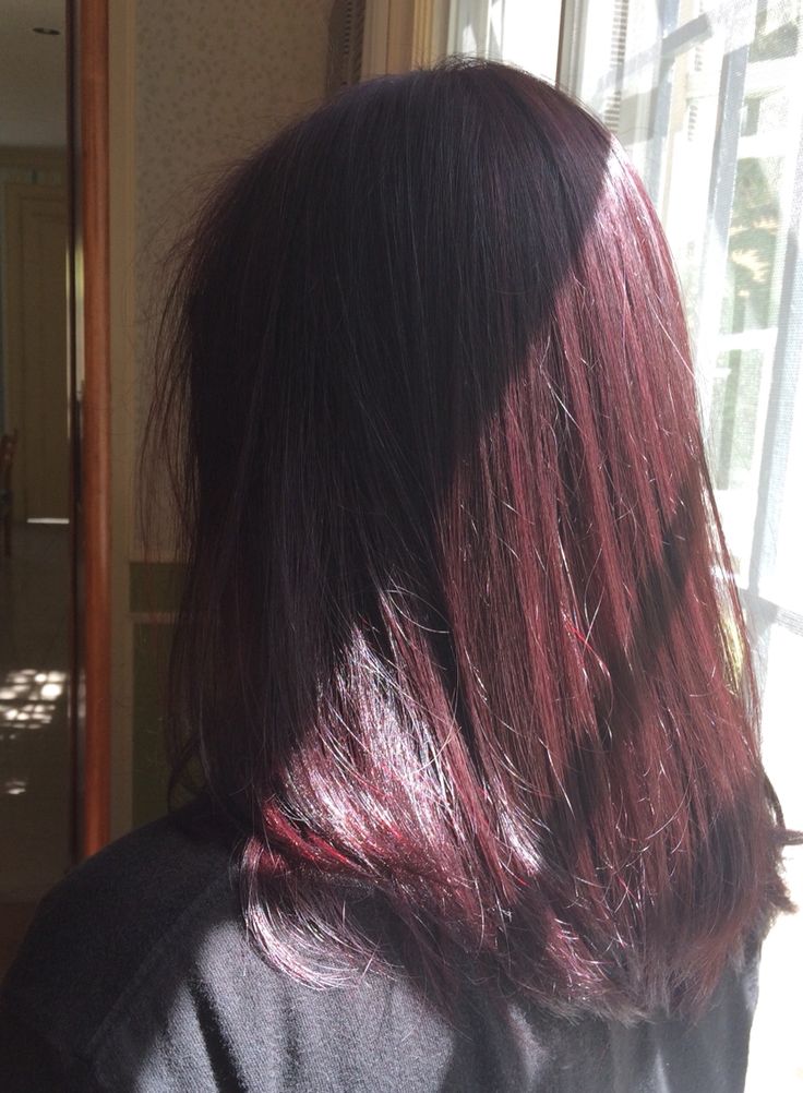 Maroon Red Hair Color, Simple Dyed Hair, Maroon Dyed Hair, Maroon Hair Color Burgundy, Maroon Hair Burgundy Wine, Burgandy Hair Color, Hair Color Diy At Home, Burgundy Dyed Hair, Hair Diy Color