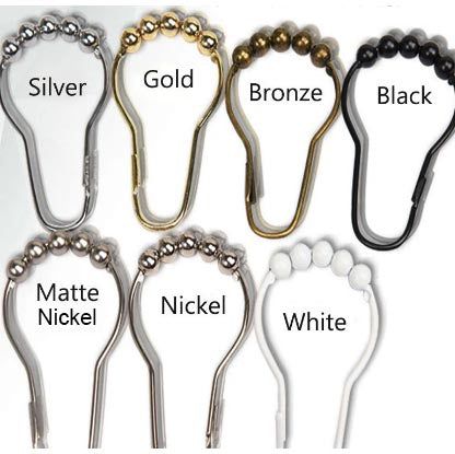 six different types of metal hair clips with beaded ends and beads on each side