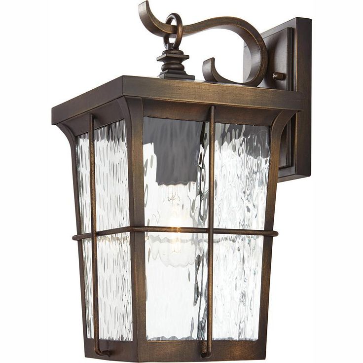 an outdoor light fixture with glass panels