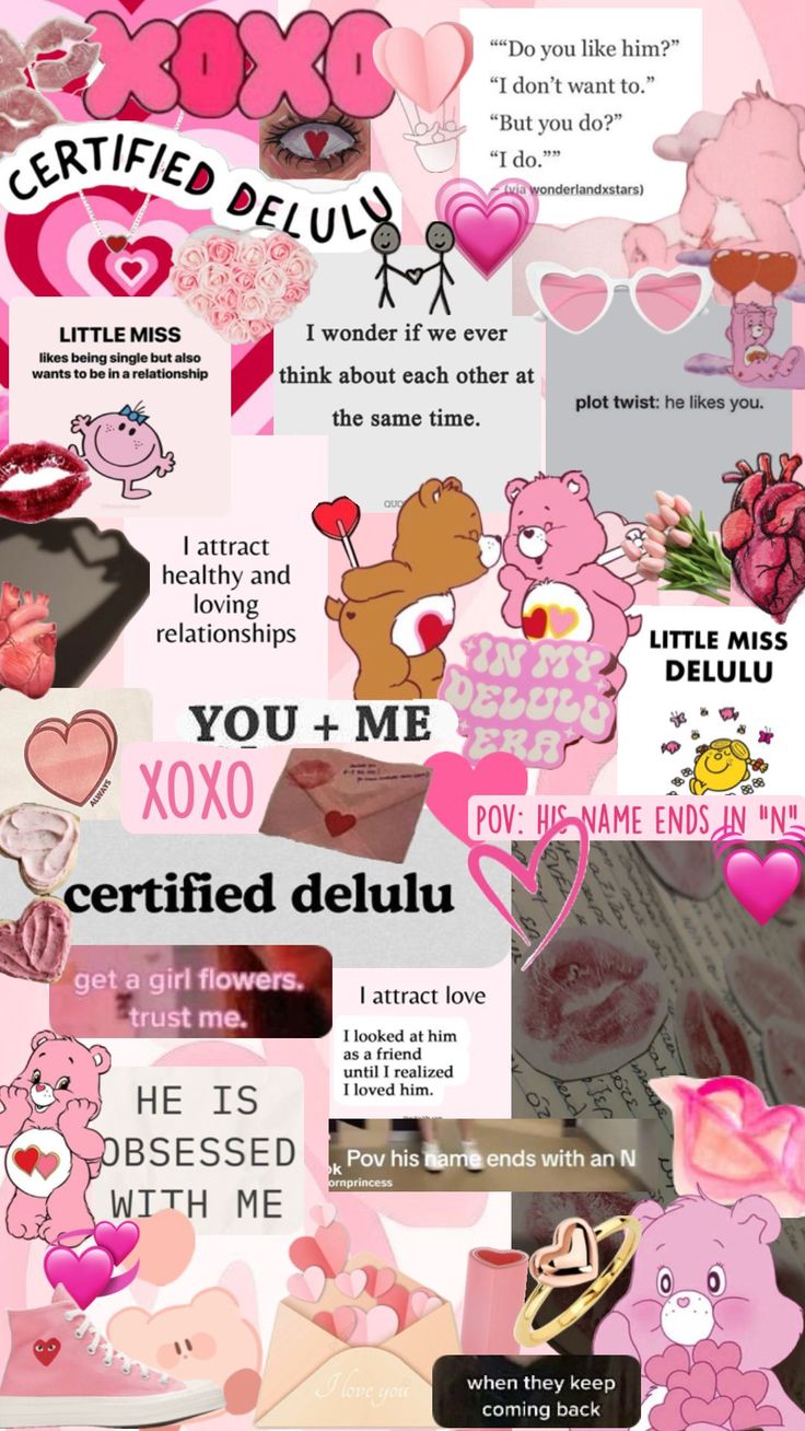 a collage of valentine's day pictures with teddy bears and hearts