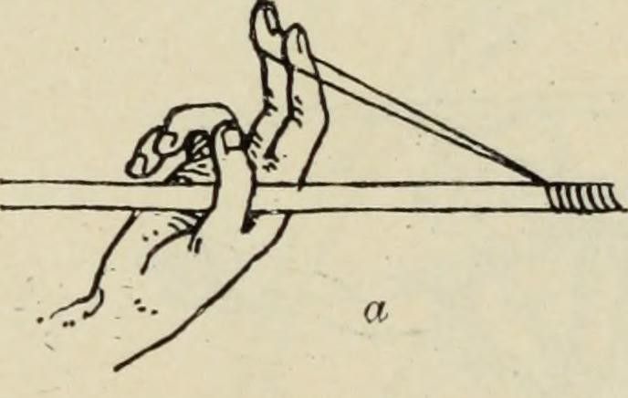 a drawing of a hand holding an arrow