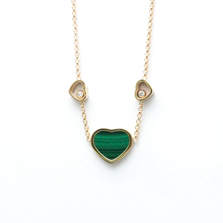 Used Chopard Happy Heart Malachite Diamond Necklace 81a082 Pink Gold (18k) Diamond,Malachite Men,Women Fashion Pendant Necklace Carat/0.1 (Pink Gold) (Sku: Bf573826) === General === Brand : Chopard Model : Happy Heart Malachite Diamond Necklace 81a082 === Design === Necklace Type : Pendant Necklace Style : Fashion Gender : Men,Women Material : Pink Gold (18k) Color : Pink Gold Stone : Diamond, Malachite Weight (Ct.) : 0.10 === Size === Weight : 8.4g / 0.29oz. Neck Circumference : 36.5 Cm - 41 Cm Fashion Pendant, Accessories Box, Happy Heart, Gold Stone, Diamond Color, Luxury Brand, Pink Gold, Pink And Gold, Luxury Branding