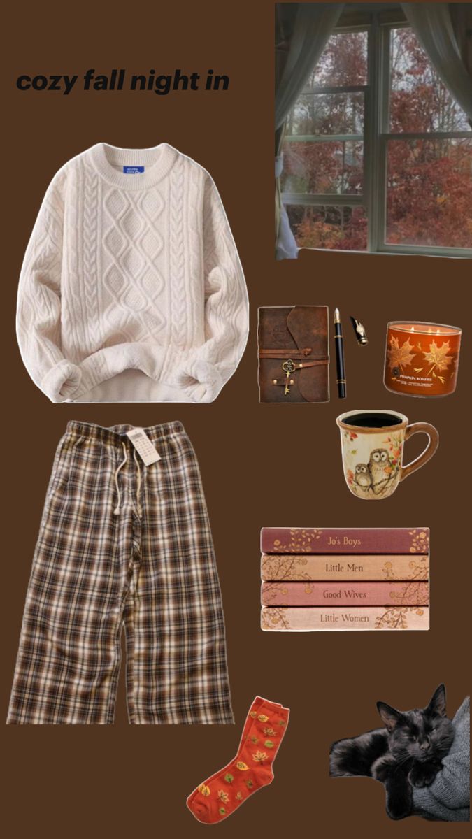 fall inspo, fall aesthetic, fall comfy outfit, autumn cozy vibe, Cozy Academia Aesthetic, Fall Night Outfit, Cozy Fall Night, Fall Comfy Outfits, Fall Outfits Comfy, Cozy Academia, Fall Night, Outfit Autumn, Cozy Fall Outfits