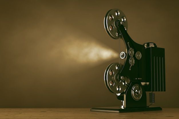 an old fashioned clock on a wooden table in front of a brown wall with light coming from behind it