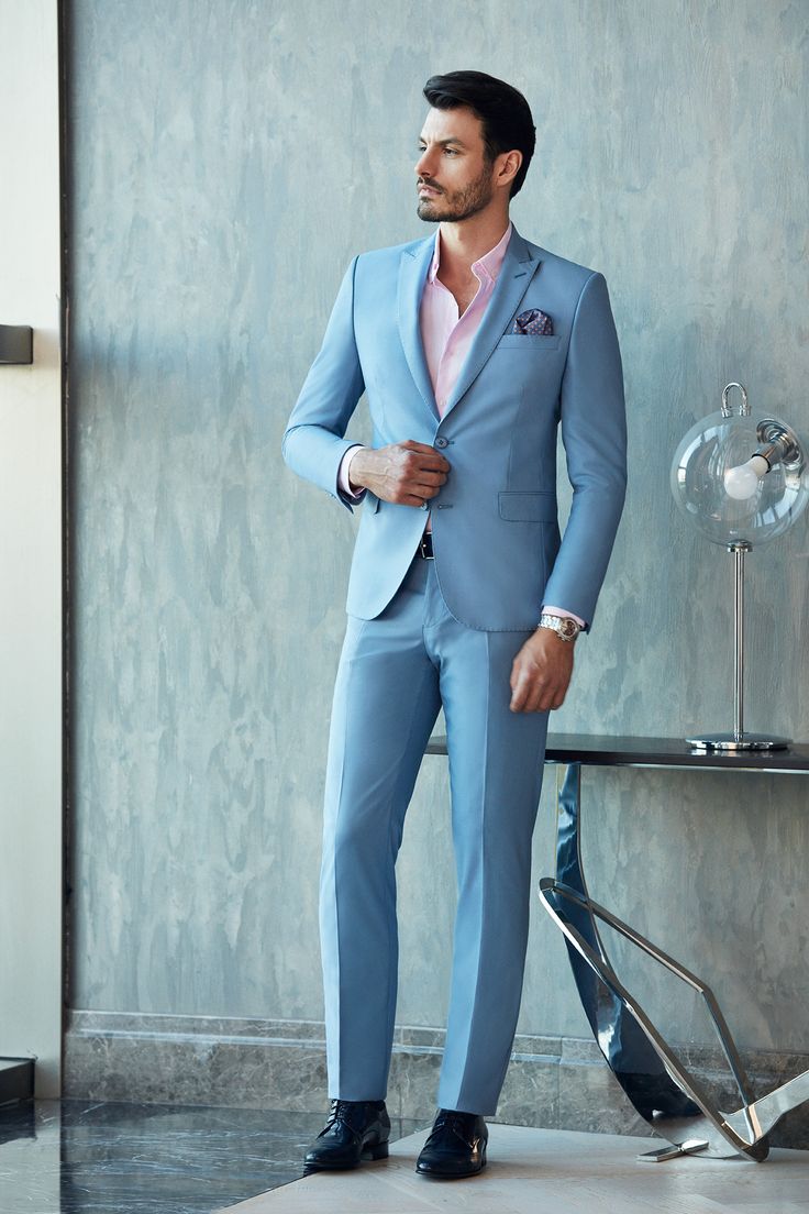 Sky Blue Suit Men, Blue Men Outfit, Mens Suit For Wedding, Best Wedding Suits For Men, Blue Mens Suit, Men's Suiting, Sky Blue Suit, Best Wedding Suits, Suit For Wedding