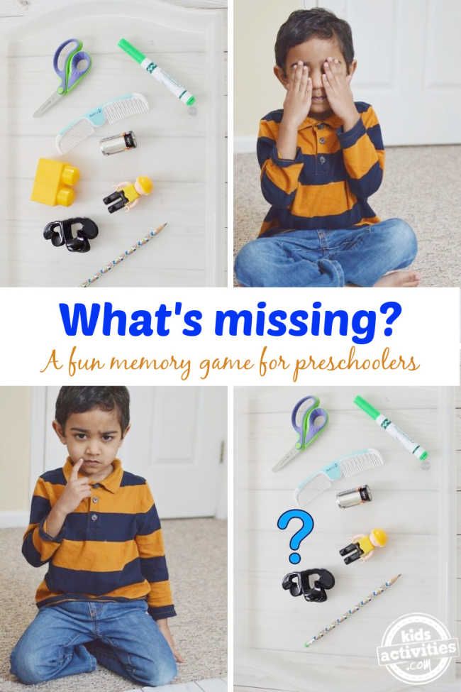 a young boy sitting on the floor surrounded by toys and words that say, what's missing?