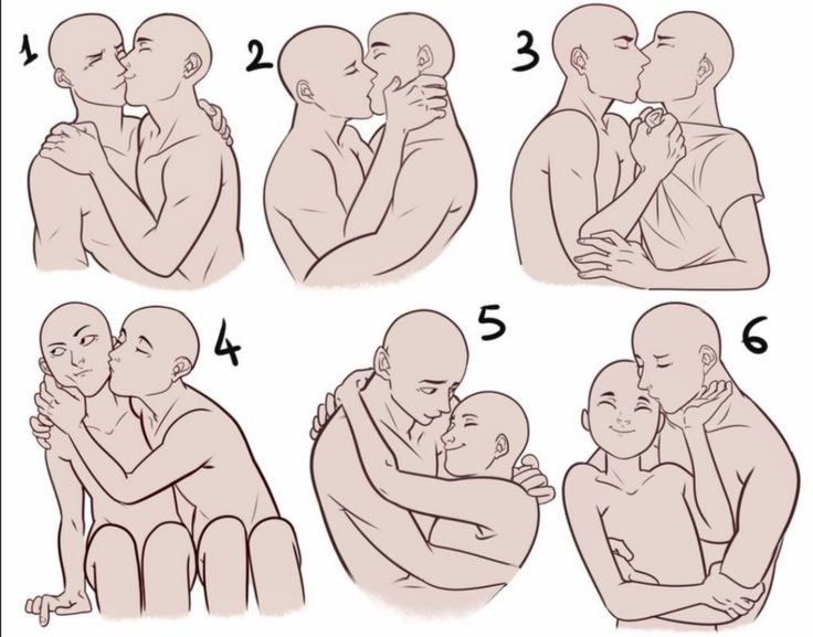 an image of how to hug someone in different positions on the same person's face