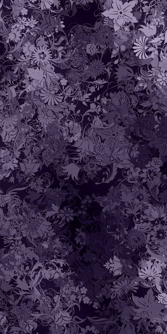 an abstract floral pattern in purple and black