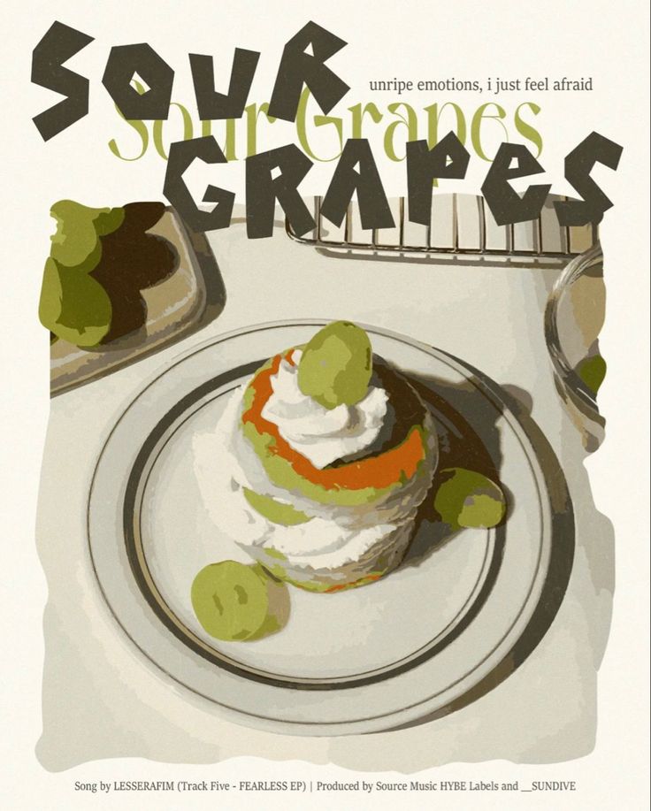 an advertisement for sour cremes from the 1950's is shown on a plate