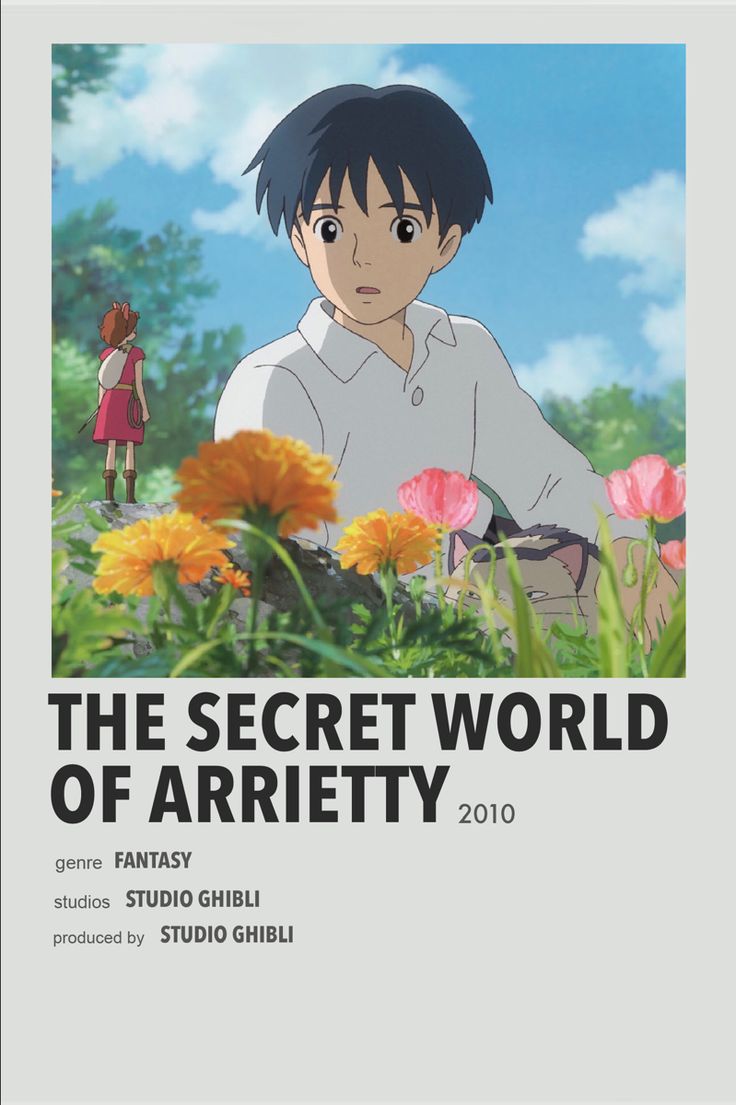 the secret world of arriety 2010 is shown in this promotional image from studio ghibli