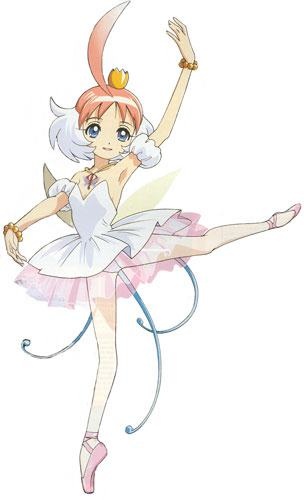 a woman in a white dress and pink shoes is dancing with her arms out to the side