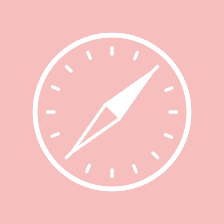 a white clock on a pink background