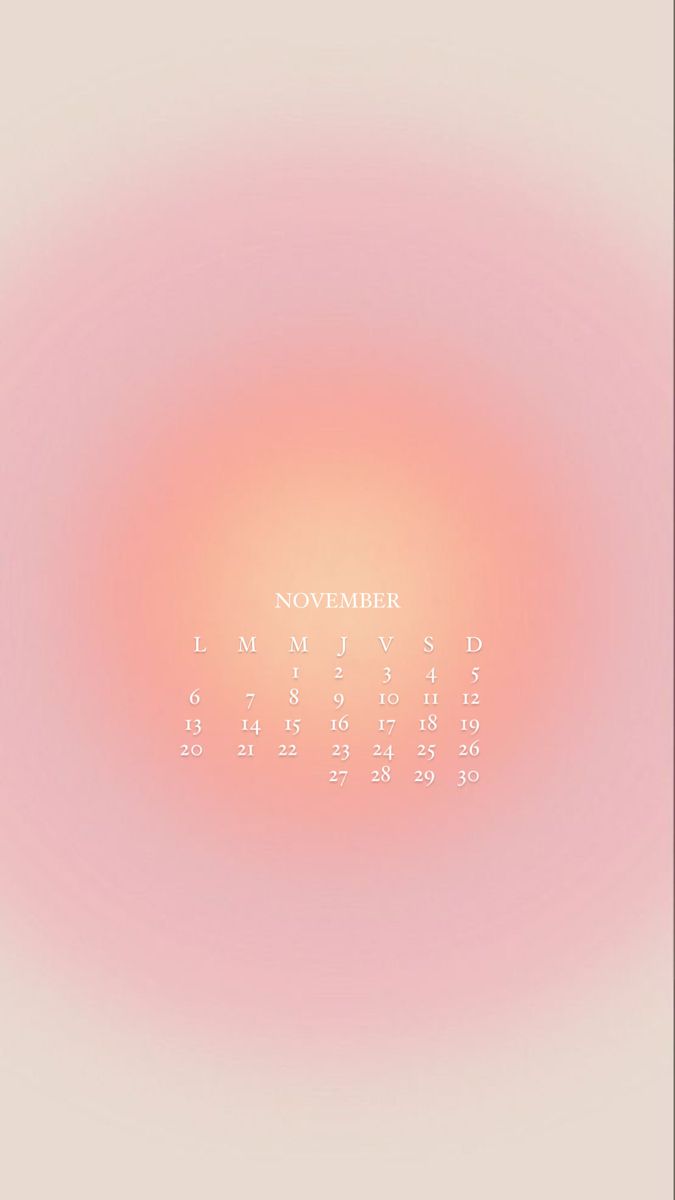 a pink and white photo with the word november written on it