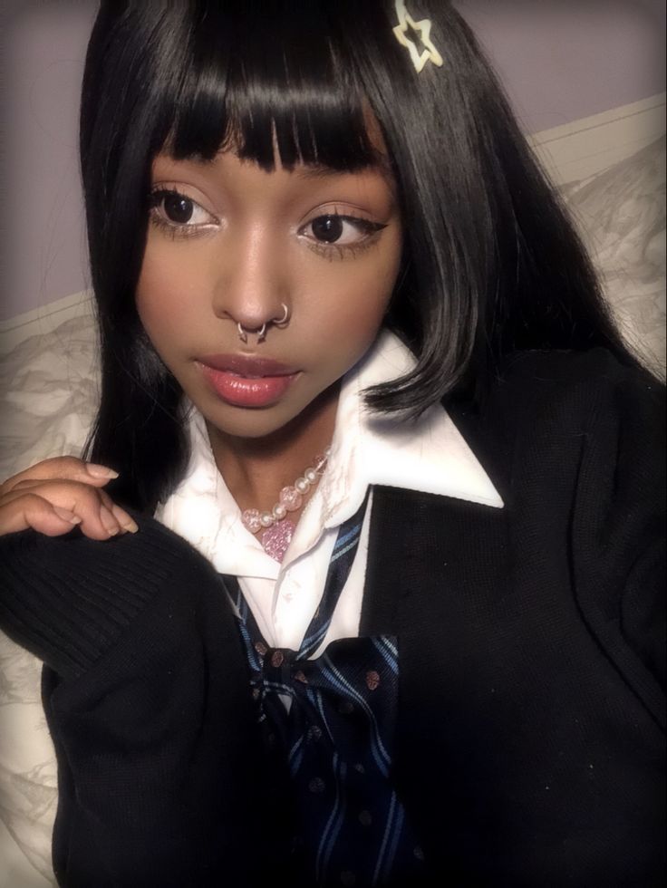 Black Doll Makeup, E Girl Makeup, Gyaru Makeup, Doll Eye Makeup, Kawaii Makeup, Ethereal Makeup, Gyaru Fashion, Doll Makeup, Cute Makeup Looks