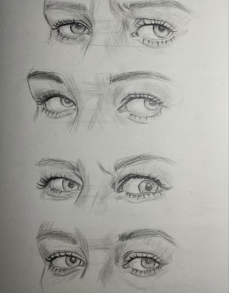 some different types of eyes are shown in this drawing