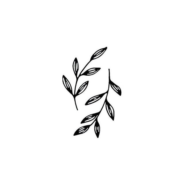 a black and white drawing of leaves