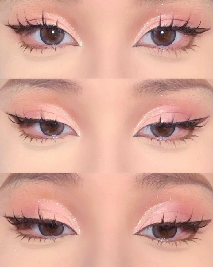 ⭐Venha aprender a fazer uma renda de R$ 3.000 mil reais Clique no pin pra saber mais sobre maquiagem 🌟 Short Bangs Aesthetic, Cute Makeup Looks Aesthetic, Make Up Styles, K Pop Makeup, Teknik Makeup, Membentuk Alis, Bentuk Alis, Cute Eye Makeup, Doll Eye Makeup