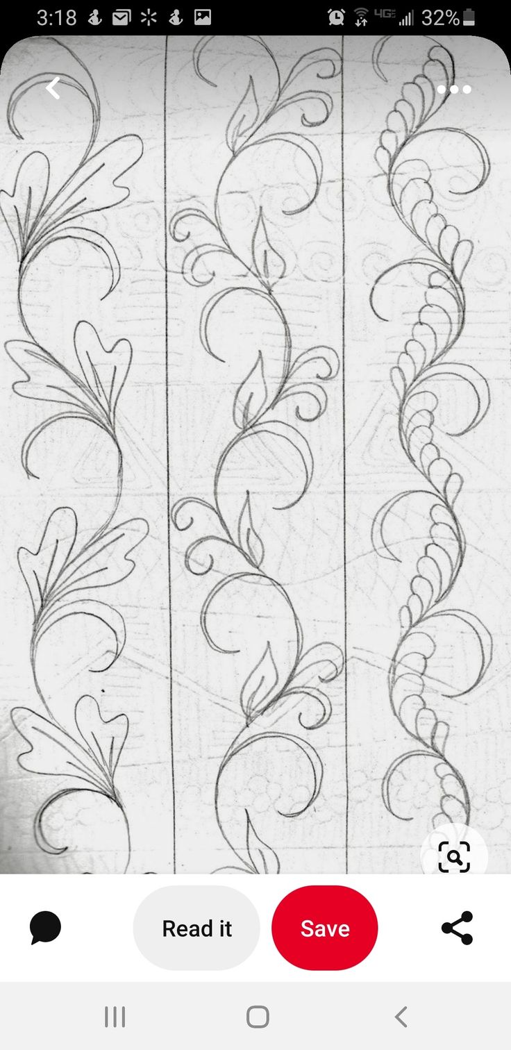 an image of a line drawing with swirls and scrolls on the side of it