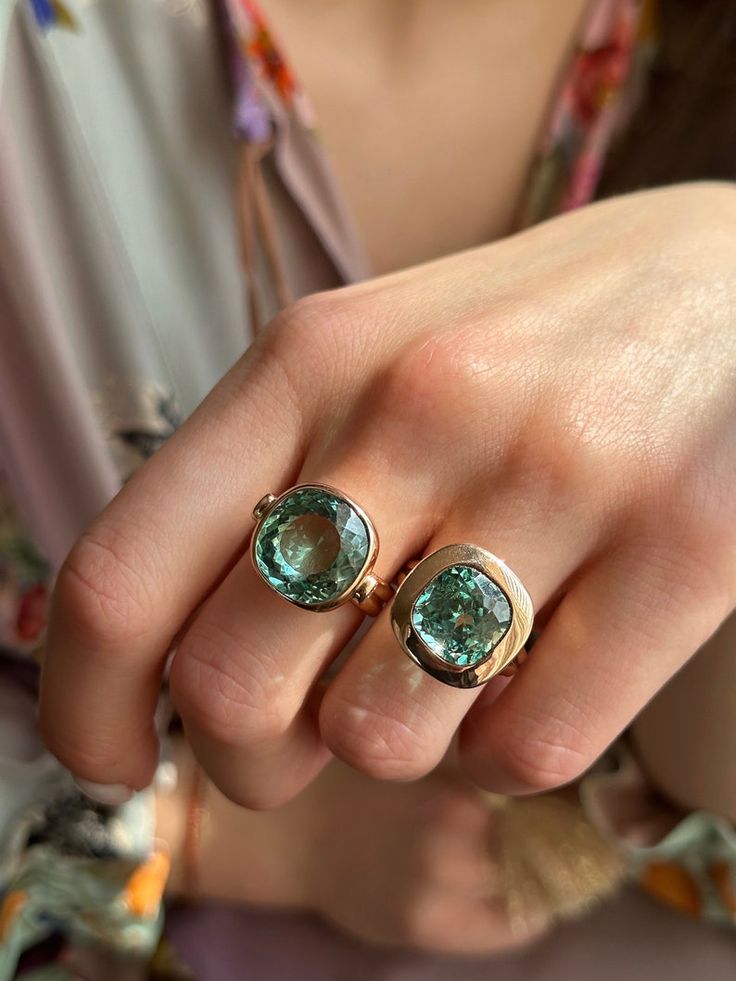 Cushion Paraiba Tourmaline 9k, 14k, 18k Solid Gold Ring, Statement Ring, Cocktail Ring - Etsy Australia Topaz Ring Designs, Jewels Aesthetic, Diamond Finger Ring, Gold Jewelry Prom, Jewelry Mood Board, Dope Jewelry Accessories, Paraiba Tourmaline, Gold Gemstone Ring, Tourmaline Jewelry