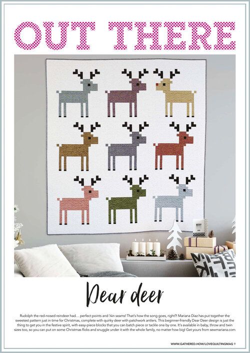 an advertisement for a quilter's book about deer