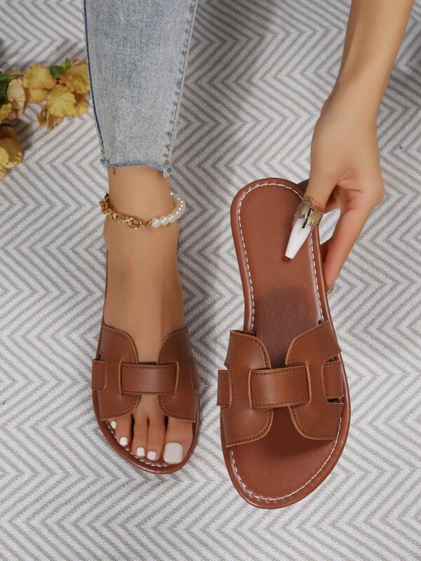 Fancy Sandals, Pretty Sandals, Fashion Shoes Sandals, Comfy Flats, Flat Slipper, Beach Slippers, Girly Shoes, Leather Sandals Women, Leather Slippers