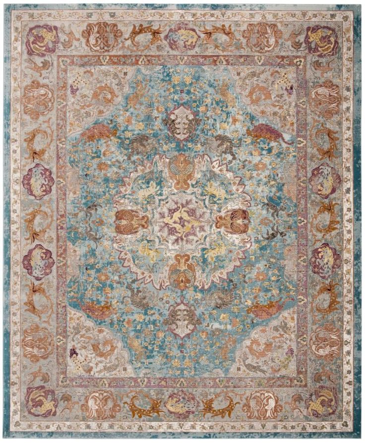 The Aria Rug Collection resonates classic-contemporary pizzazz. With timeless motifs draped in fashionable color and a subtle distressed patina, Aria exquisitely presents trend-setting transitional style. These sublime area rugs are made using supple synthetic yarns for long lasting color and beauty. Safavieh Aria Qajar 8 x 10 (ft) Loomed Polypropylene Blue/Orange Rectangular Indoor Distressed/Overdyed Vintage Area rug | ARA120B-8 Orange Area Rug, Unisex Baby Clothes, Vintage Area Rugs, Transitional Style, Baby Clothes Shops, Baby Boy Newborn, Power Loom, Furniture For Small Spaces, Traditional Rugs