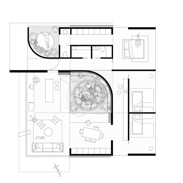 the floor plan for a modern house